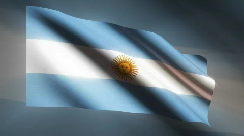 Argentina Close-up flag - HD Loop Stock Footage 624141