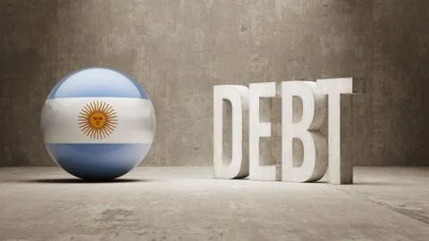 Argentina. Debt  Concept 스톡 일러스트