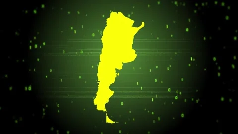 Argentina Digital Map Intro Stock Footage 247967943
