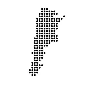 Argentina dotted vector map Illustrazione stock