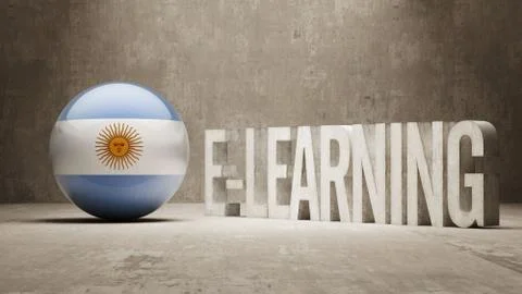 Argentina. E-Learning  Concept Illustrazione stock