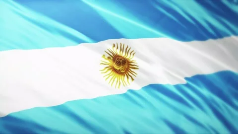 Argentina flag 3d waving realistic background Stock Footage 235769698
