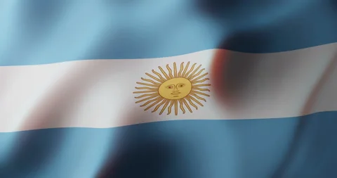 ARGENTINA Flag Animation,  ARGENTINIAN Background Colors  (3D Rendered Animation Stock Footage 170237547