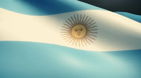 Argentina Flag Animation Loop Stock Footage 38007255