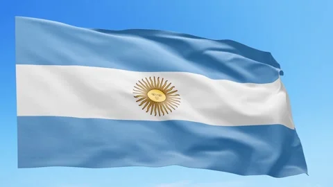Argentina Flag Animation – Seamless Loop (4K UHD) Stock Footage 319030060