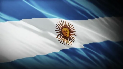 Argentina Flag Animation - Water Effect Weaving Stock Footage 289273993
