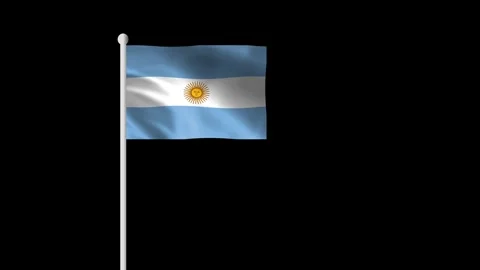 Argentina flag background, aplha background Video stock 295907921