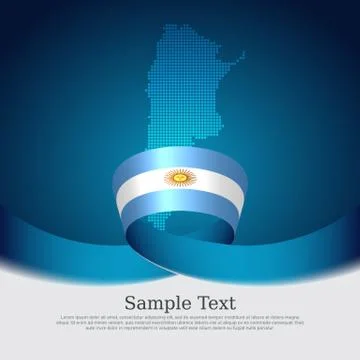 Argentina flag background. Mosaic map. State patriotic flyer, business cover Illustrazione stock