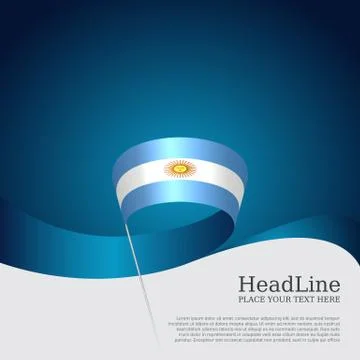 Argentina flag background. Vector banner design. State patriotic flyer, cover Stock-Illustration