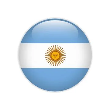 Argentina flag on button Illustrazione stock