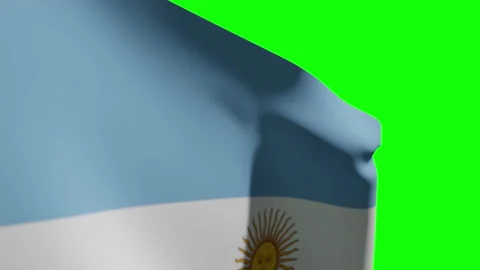 Argentina Flag Close Видео 132910645
