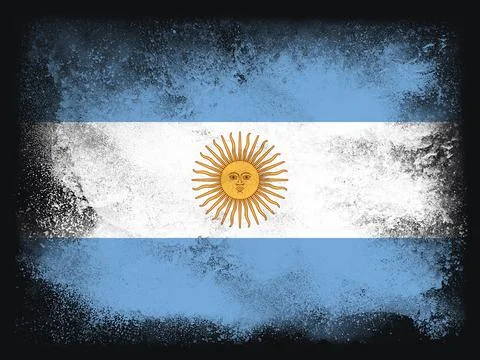 Argentina Flag design composition of exploding powder and paint, isolated on  Stock Illustration