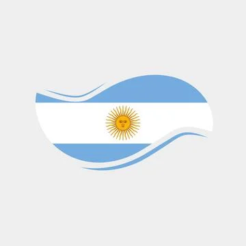 Argentina Flag Flame Swoosh Shape Light Background イラスト素材