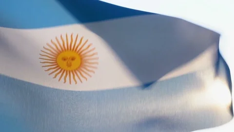 Argentina Flag Flapping Stock Footage 118961827