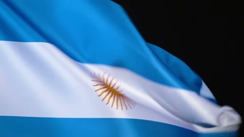 Argentina Flag Flapping Stock Footage 118966328
