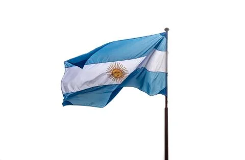 Argentina flag fluttering Stock Photos