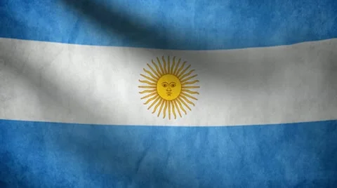 Argentina flag. Stock Footage