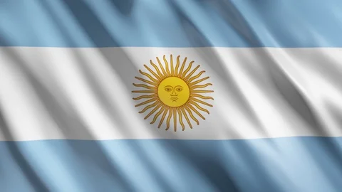 Argentina Flag Stock Footage 123705444
