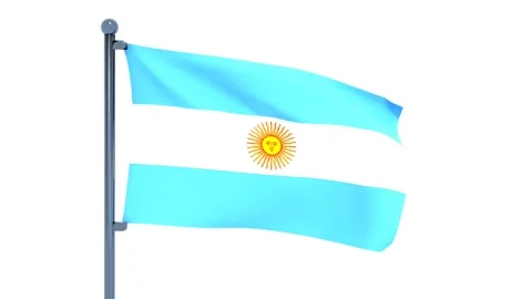 Argentina Flag Stock Footage 150195166
