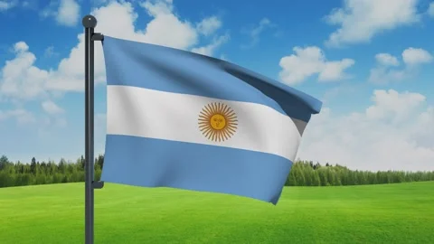 Argentina Flag Video stock 151861398
