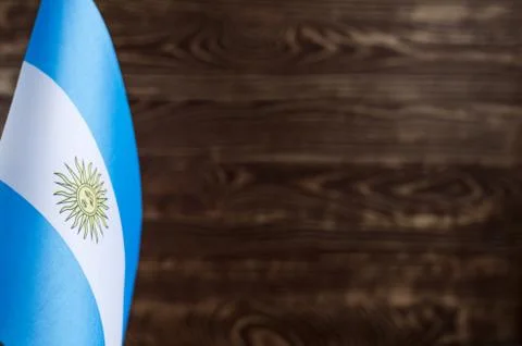 Argentina flag in the foreground Stock Photos