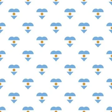 Argentina flag hearts pattern showing national pride 스톡 일러스트