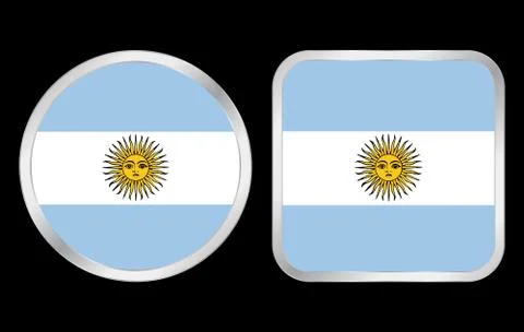 Argentina flag icon Stock Illustration