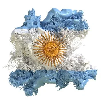 Argentina flag liquid Stock Illustration
