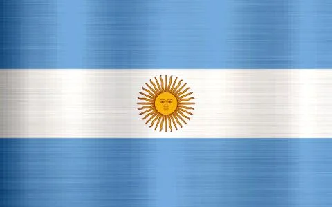 Argentina Flag metallic texture Stockillustratie