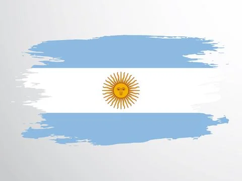 Argentina flag painted with a brush Stock Illustration