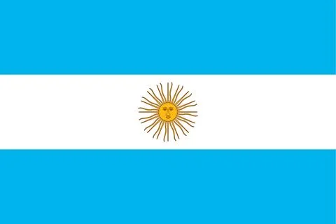 Argentina flag pattern background. Realistic national flag design. Abstract.. Stock Illustration