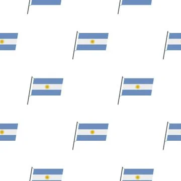Argentina flag pattern seamless イラスト素材