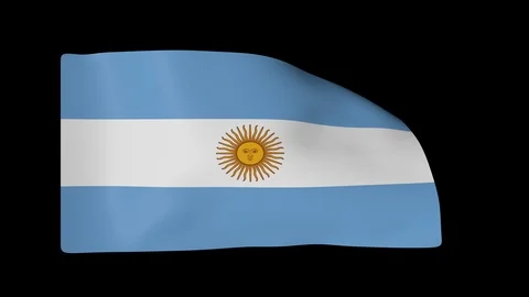 Argentina  Flag plus Alpha 4K. 库存影片 87209096