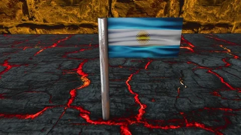 Argentina Flag Post - Upwards Shot Stock-Footage 270538457