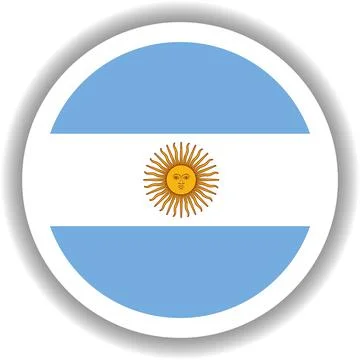 Argentina flag round shape Stock Illustration