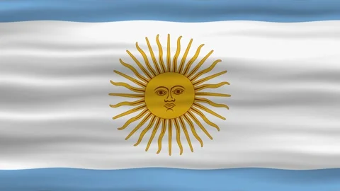Argentina flag seamless loop animation, flag waving in the wind, perfect fo.. Stock Footage 224197387