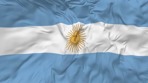 Argentina Flag Seamless Looping Background Waving Slow Motion Stock Footage 233811196
