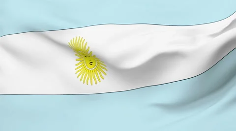 Argentina flag slowly waving.  Stock Footage 1055966
