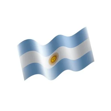Argentina flag, vector illustration Stock Illustration