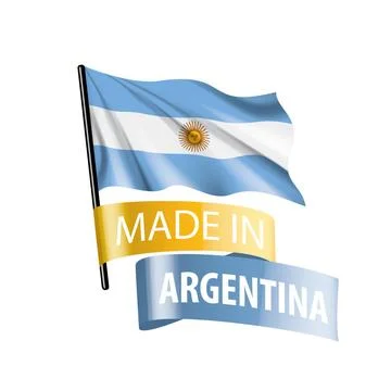 Argentina flag, vector illustration on a white background Argentina nation... Stock Photos