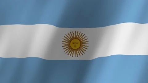 Argentina flag waving animation Stock Footage 220072716