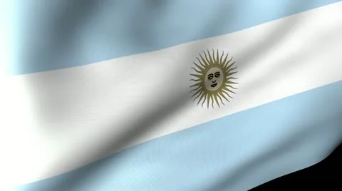Argentina Flag Waving Stock Footage 12207447