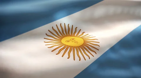Argentina flag waving Stock Footage 55494782