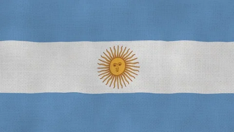 Argentina flag waving Stock Footage 102589311