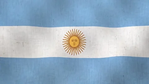 Argentina flag waving gently Stock Footage 340179943