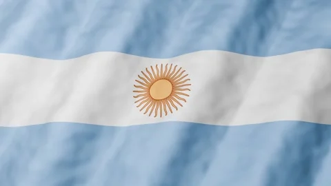 Argentina Flag Waving Seamless Loop 4K National Symbol Background Video stock 331972070