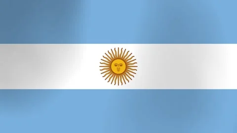 Argentina Flag Wind Waving Stock Footage 336067607