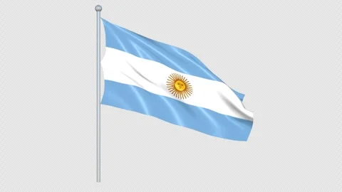 Argentina Flags - Pack 1 Stock Footage 338405274