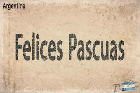Argentina Holy Week Easter Celebration Grunge Paper Texture Stock Photos