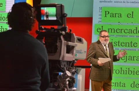  Argentina Jorge Lanata El periodista Jorge Lanata en su programa de TV Pe... Stock Photos